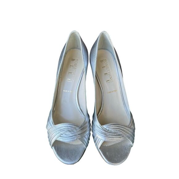 SOMETHING BLEU SILVER HEELS SIZE 7 - Picture 7 of 10